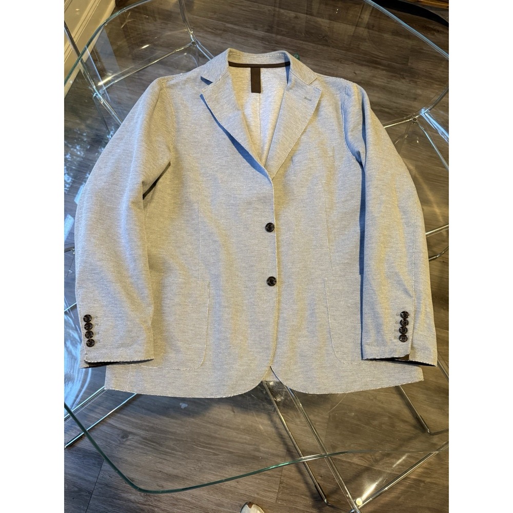 Eleventy Real Cut Blazer Mens 58 US 48 Gray Cotton Stretch Made in Italy
